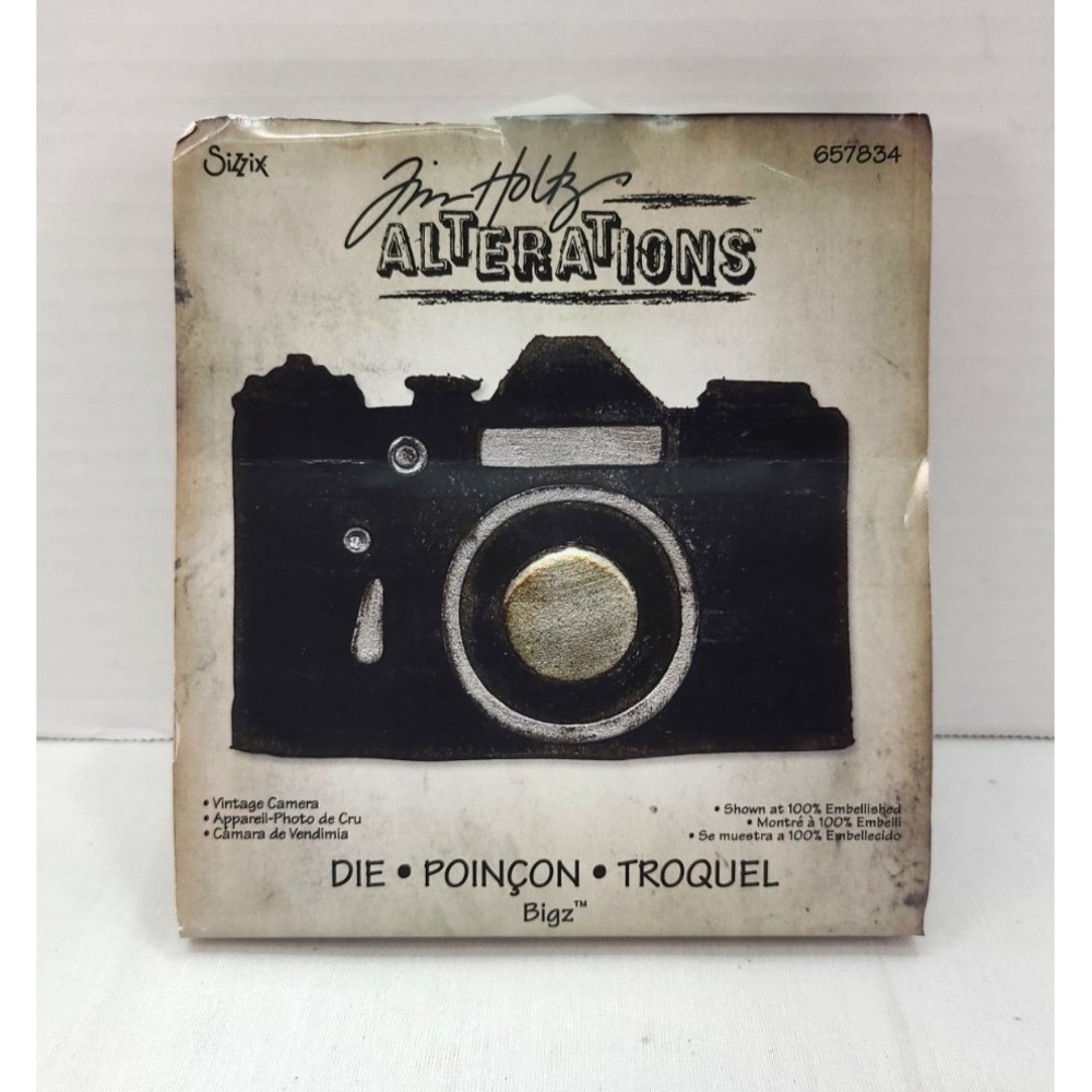 Sizzix Bigz Die Tim Holtz Alterations Vintage Camera 657834